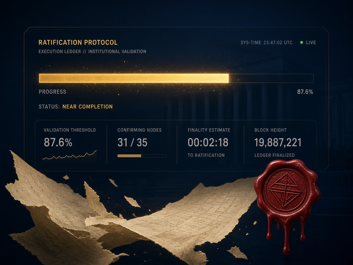 Near-complete ratification progress with seal